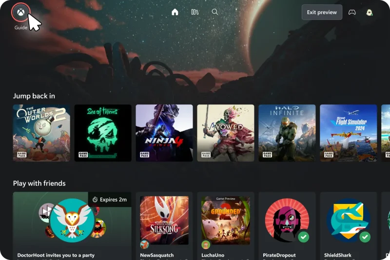 Previzualizarea web a Xbox Cloud Gaming. Noua experiență din browser